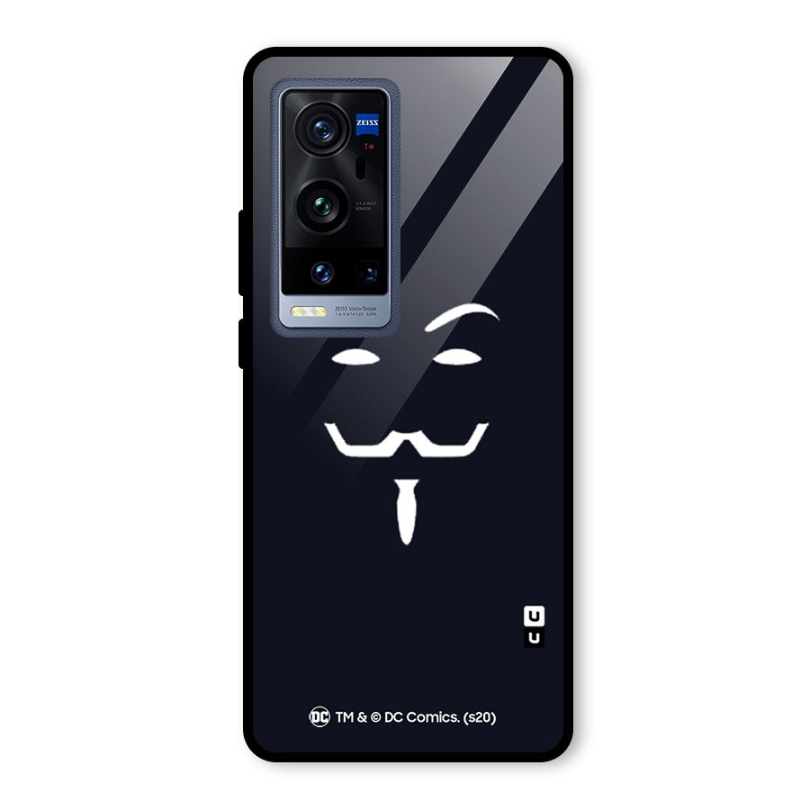 Minimal Anonymous Mask Glass Back Case for Vivo X60 Pro Plus