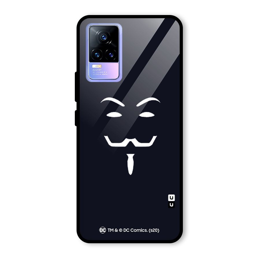 Minimal Anonymous Mask Glass Back Case for Vivo Y73