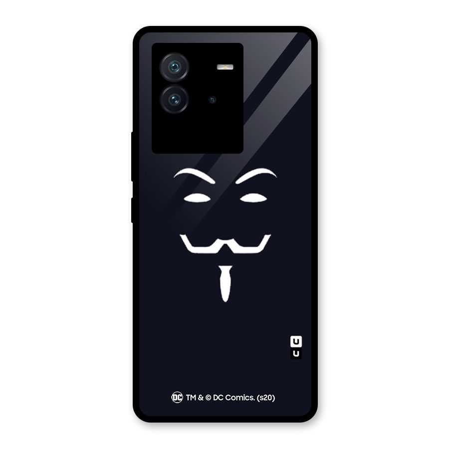 Minimal Anonymous Mask Glass Back Case for Vivo iQOO Neo 6 5G