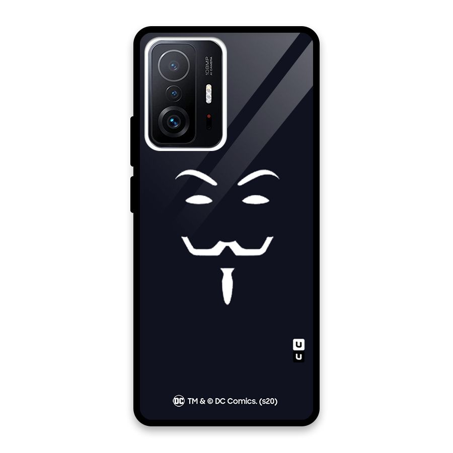 Minimal Anonymous Mask Glass Back Case for Xiaomi 11T Pro