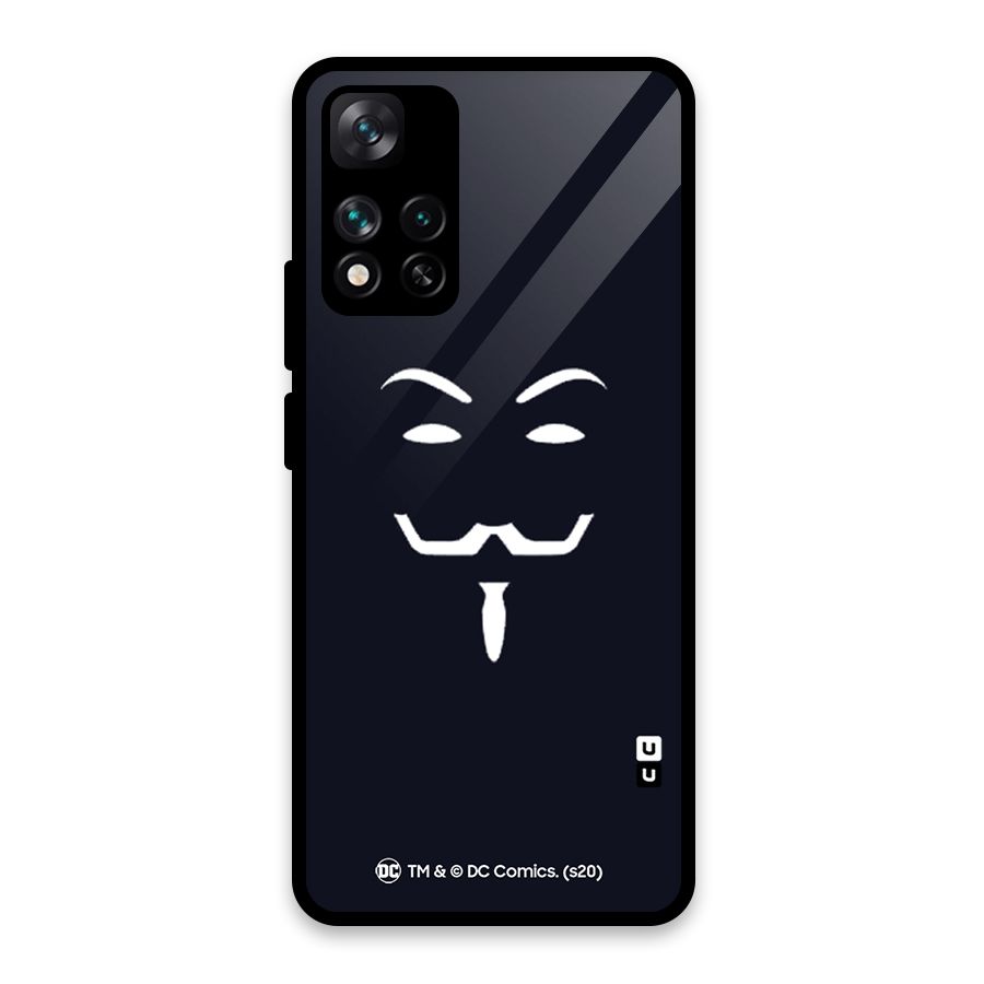 Minimal Anonymous Mask Glass Back Case for Xiaomi 11i HyperCharge 5G