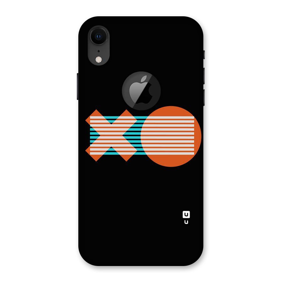Minimal Art Back Case for iPhone XR Logo Cut