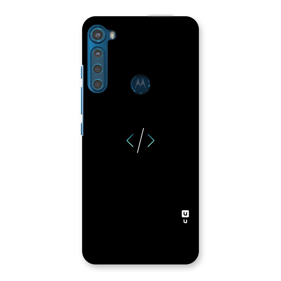 Minimal Dark Coding Back Case for Motorola One Fusion Plus