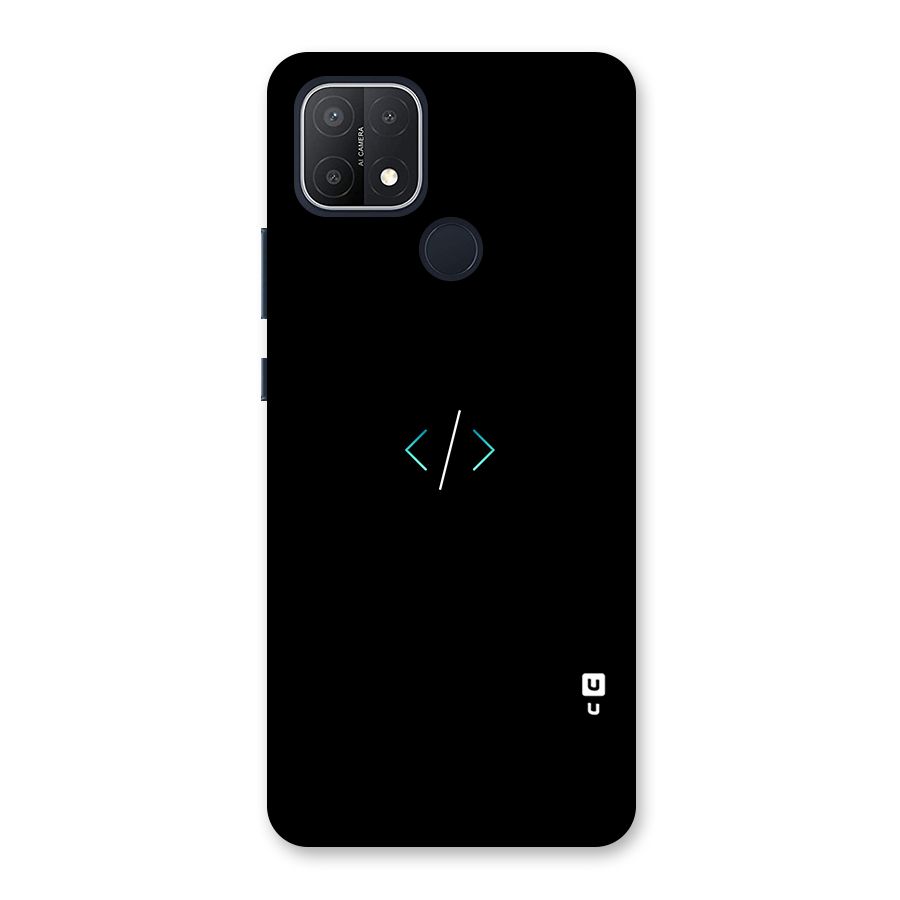 Minimal Dark Coding Back Case for Oppo A15s