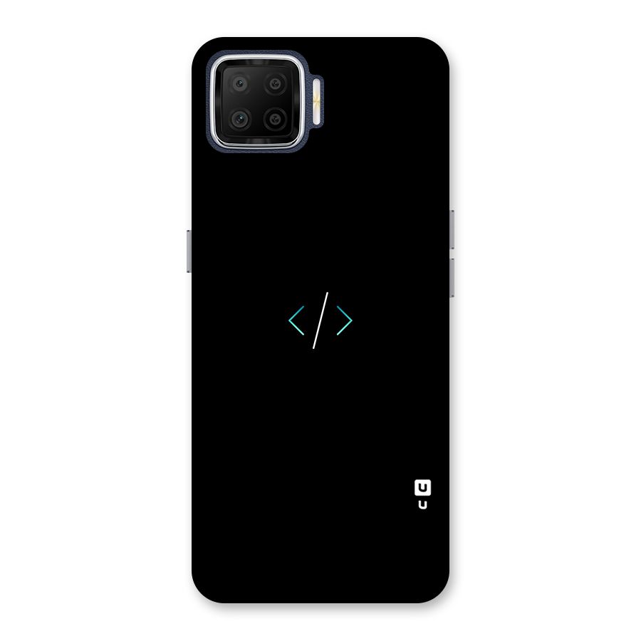 Minimal Dark Coding Back Case for Oppo F17