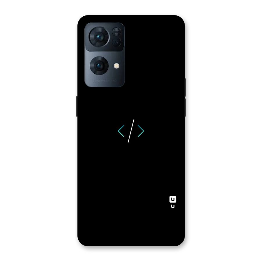 Minimal Dark Coding Back Case for Oppo Reno7 Pro 5G