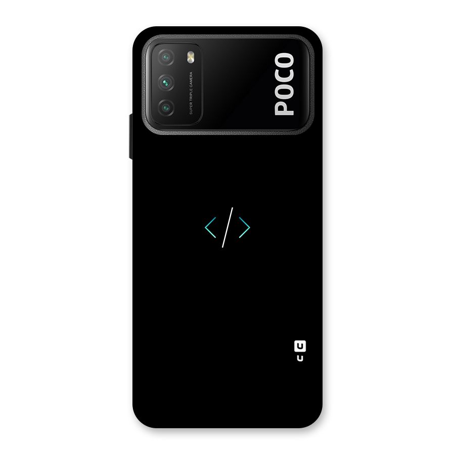 Minimal Dark Coding Back Case for Poco M3