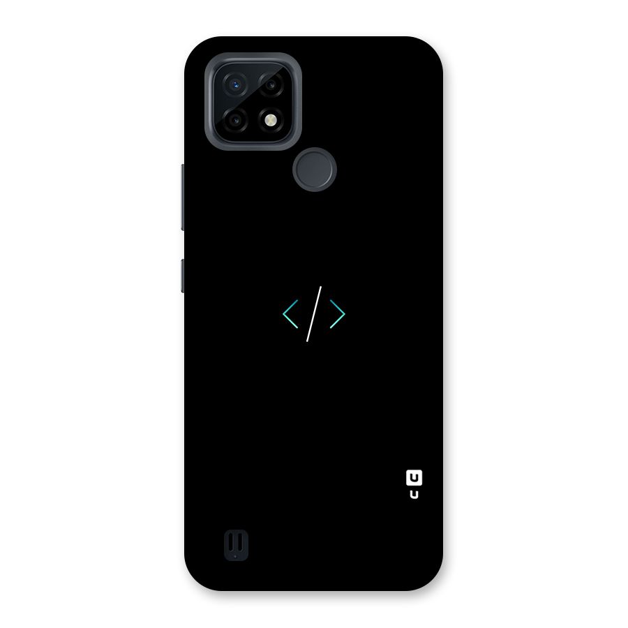 Minimal Dark Coding Back Case for Realme C21