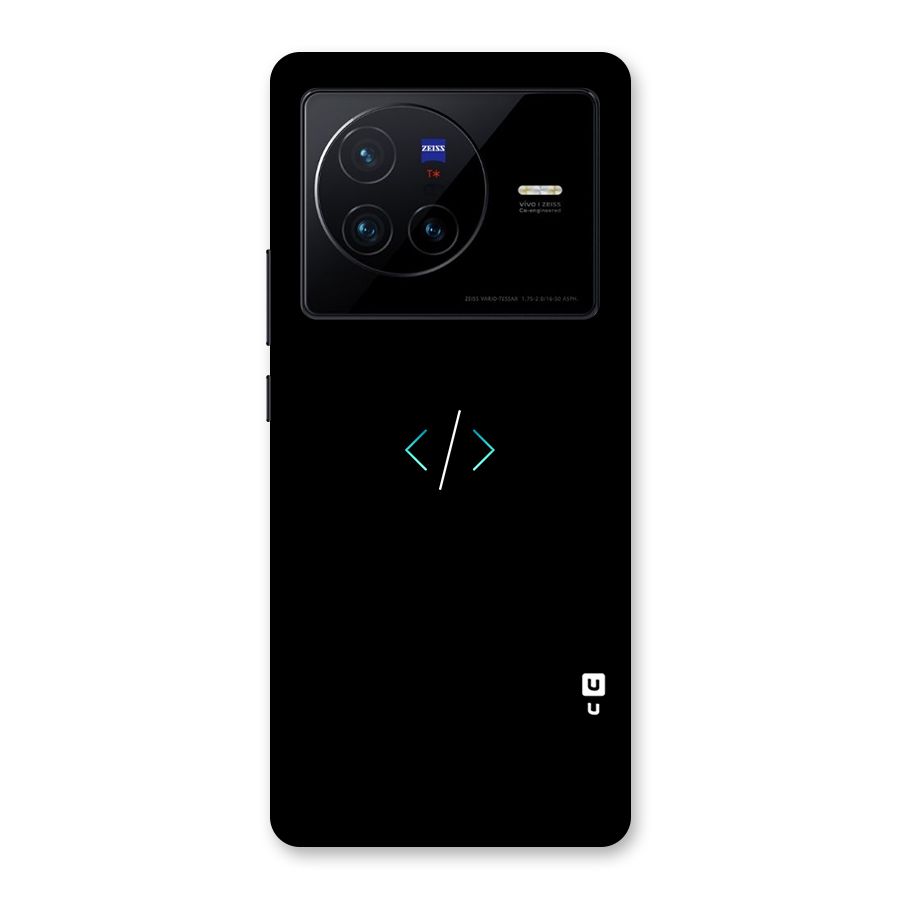 Minimal Dark Coding Back Case for Vivo X80