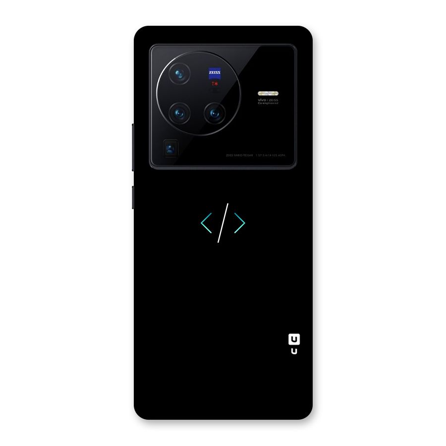 Minimal Dark Coding Back Case for Vivo X80 Pro