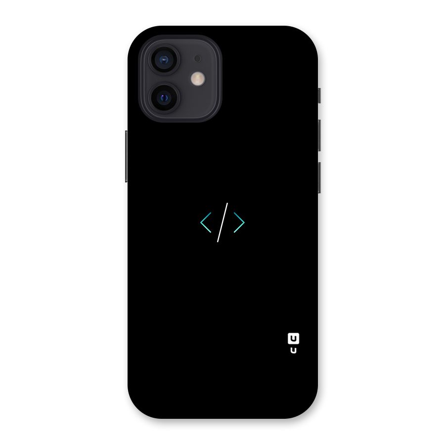 Minimal Dark Coding Back Case for iPhone 12