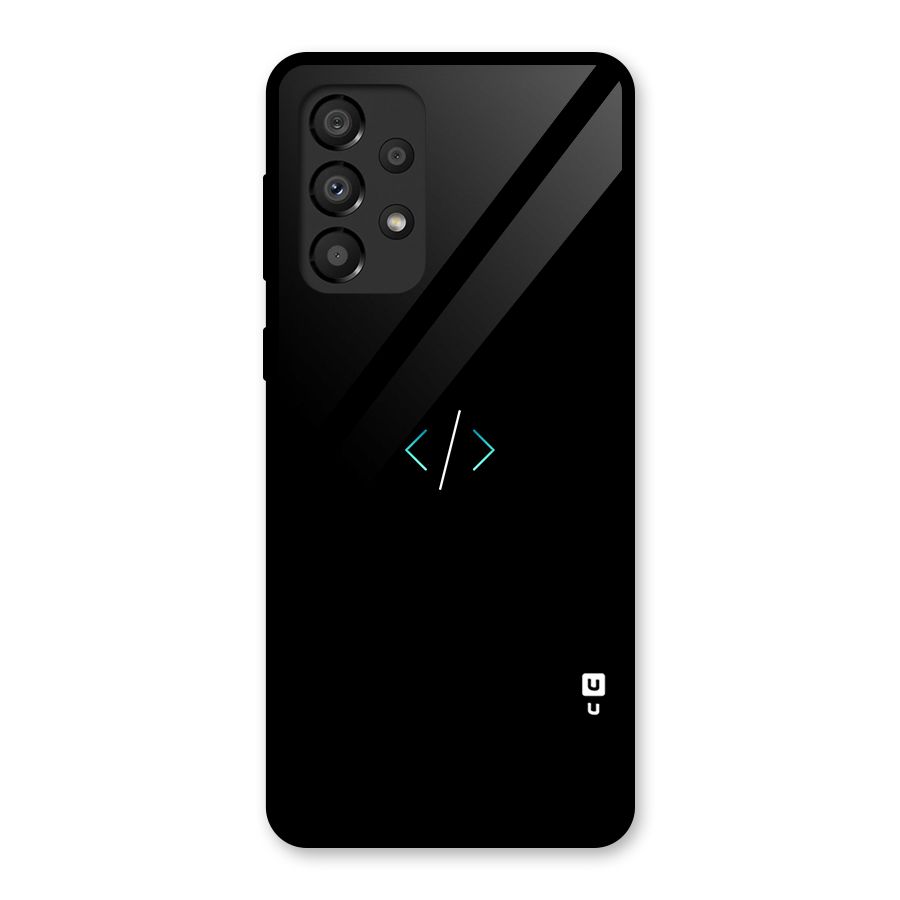 Minimal Dark Coding Glass Back Case for Galaxy A33 5G