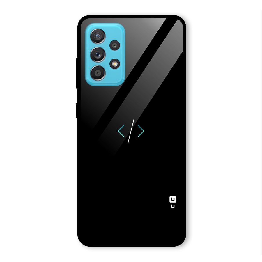 Minimal Dark Coding Glass Back Case for Galaxy A52s 5G