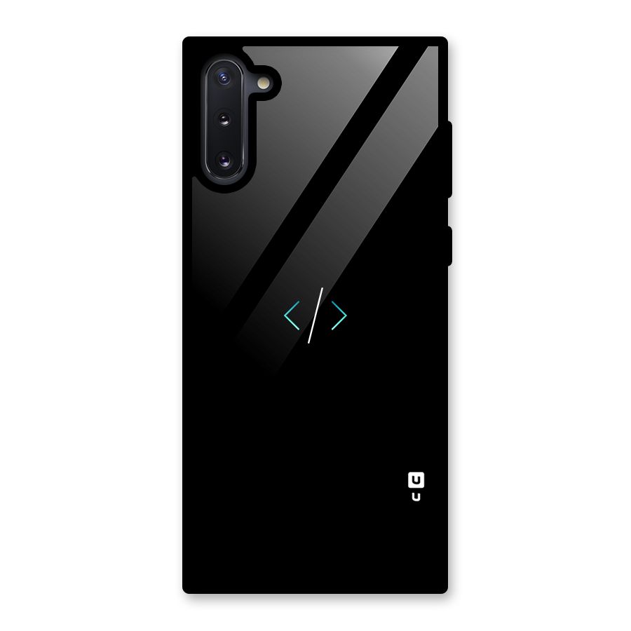 Minimal Dark Coding Glass Back Case for Galaxy Note 10