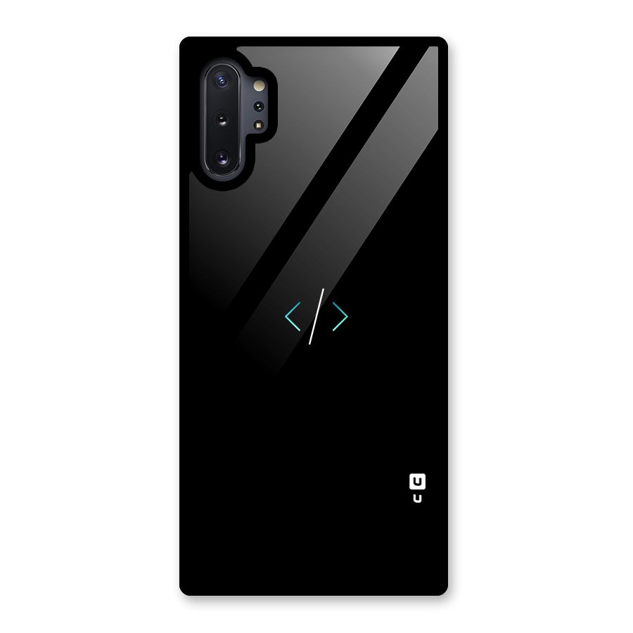 Minimal Dark Coding Glass Back Case for Galaxy Note 10 Plus