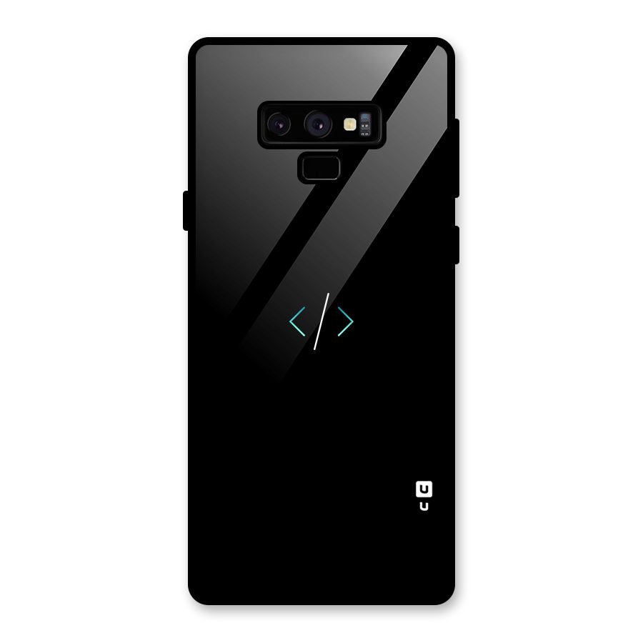 Minimal Dark Coding Glass Back Case for Galaxy Note 9