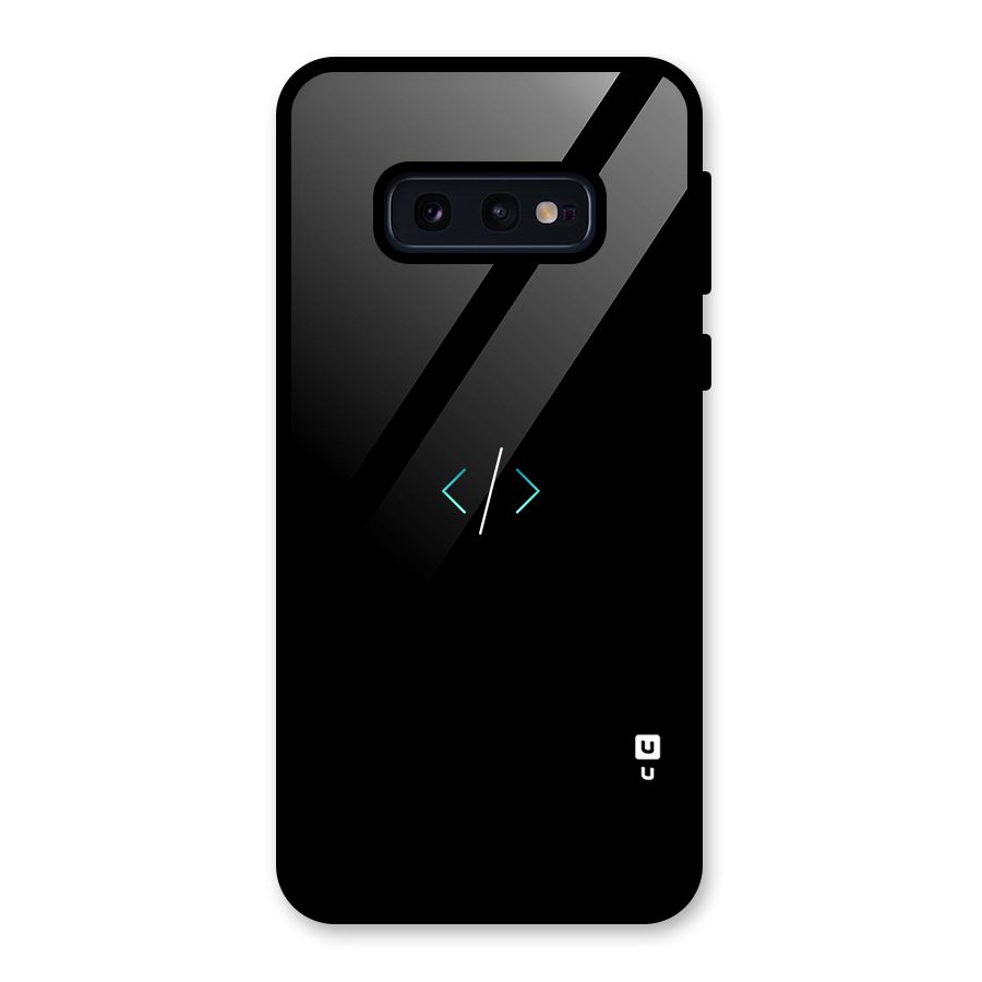 Minimal Dark Coding Glass Back Case for Galaxy S10e