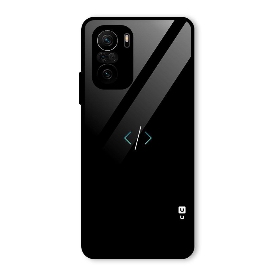 Minimal Dark Coding Glass Back Case for Mi 11X Pro