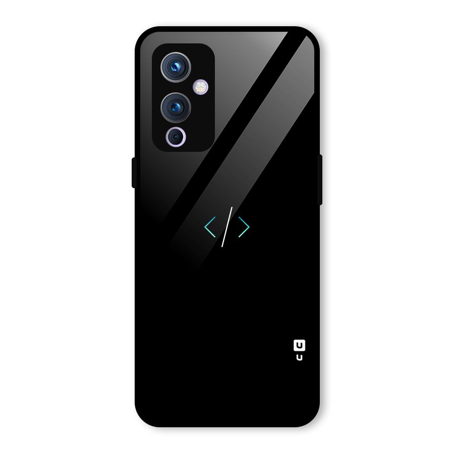 Minimal Dark Coding Glass Back Case for OnePlus 9