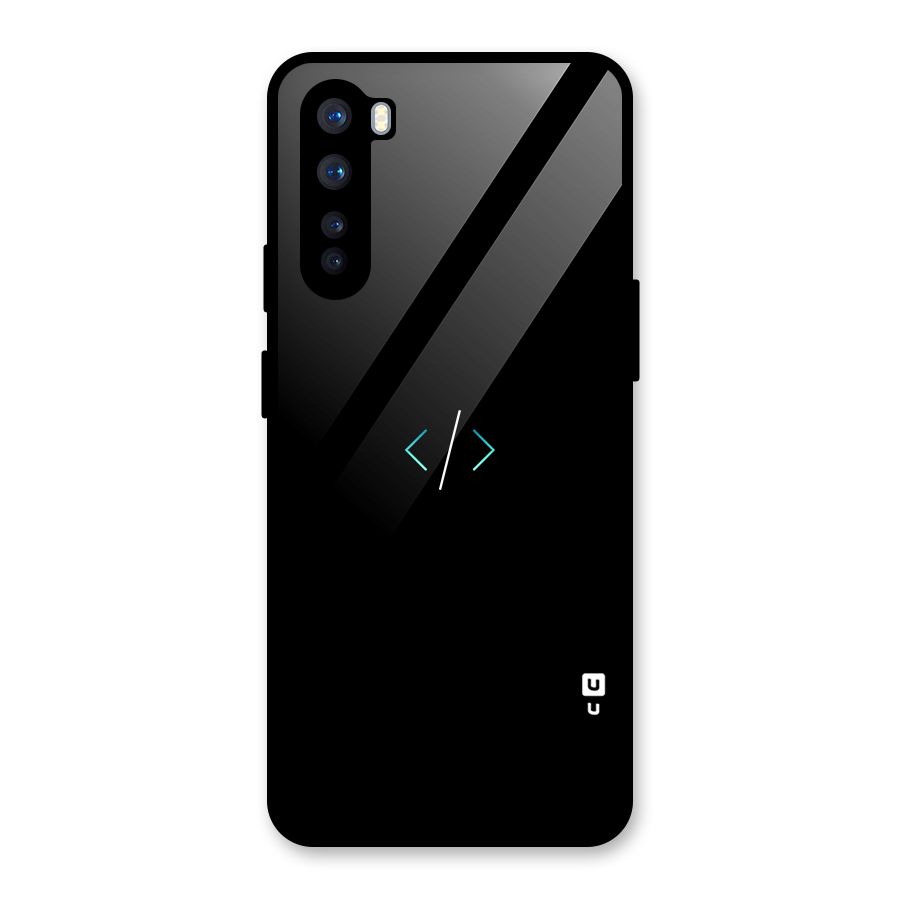 Minimal Dark Coding Glass Back Case for OnePlus Nord