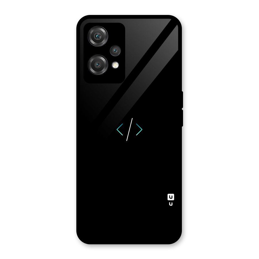 Minimal Dark Coding Glass Back Case for OnePlus Nord CE 2 Lite 5G