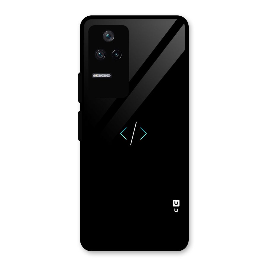 Minimal Dark Coding Glass Back Case for Poco F4 5G
