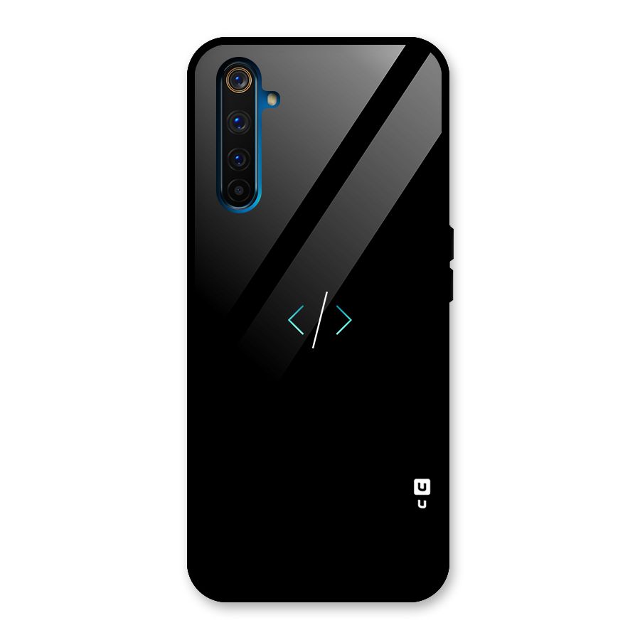 Minimal Dark Coding Glass Back Case for Realme 6 Pro