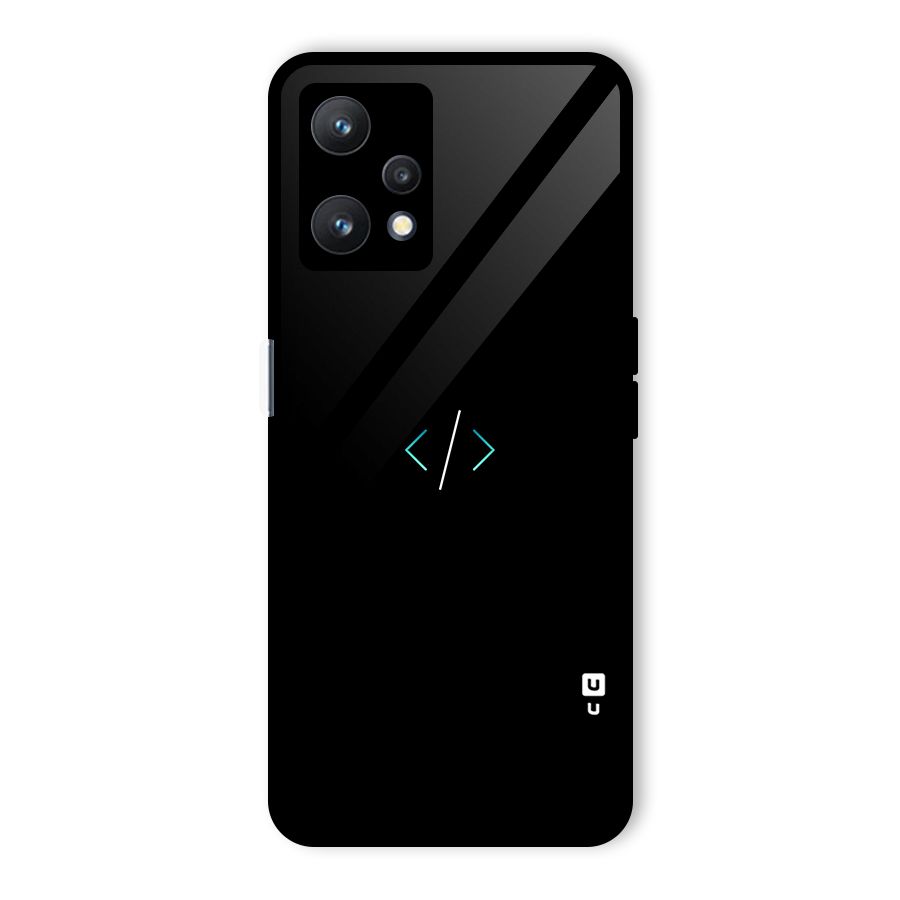 Minimal Dark Coding Glass Back Case for Realme 9 Pro 5G