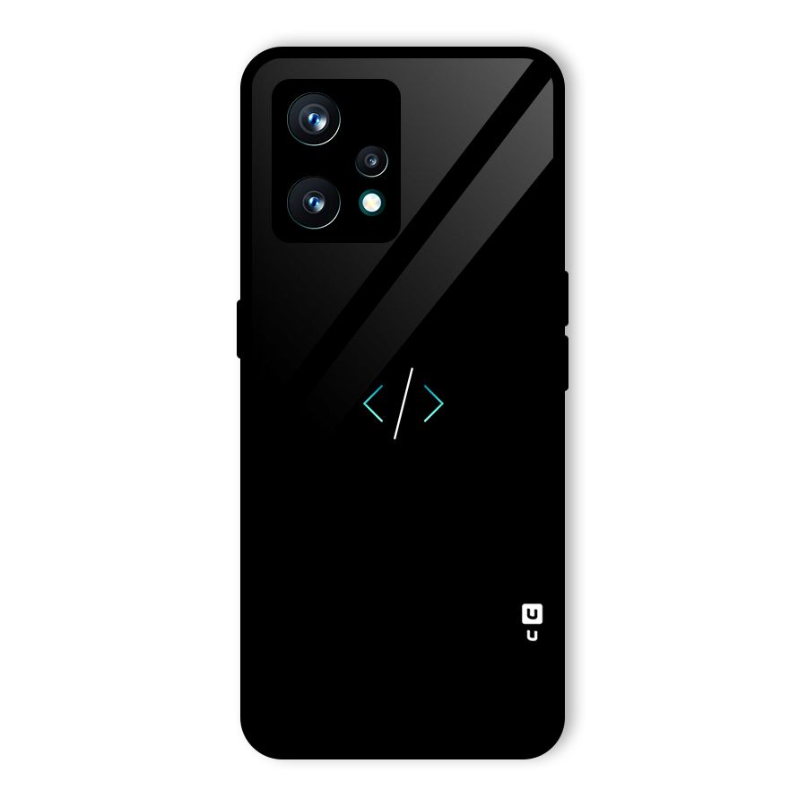 Minimal Dark Coding Glass Back Case for Realme 9 Pro Plus 5G