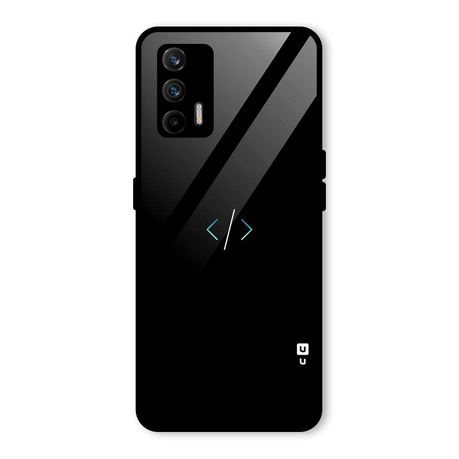 Minimal Dark Coding Glass Back Case for Realme GT 5G