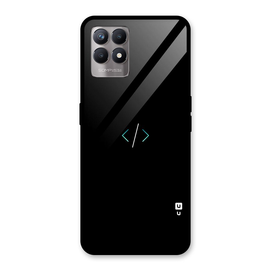 Minimal Dark Coding Glass Back Case for Realme Narzo 50