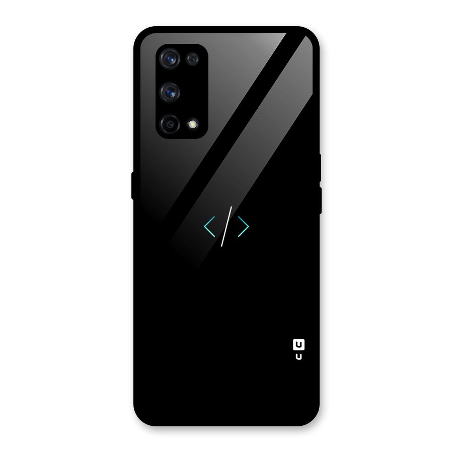 Minimal Dark Coding Glass Back Case for Realme X7 Pro