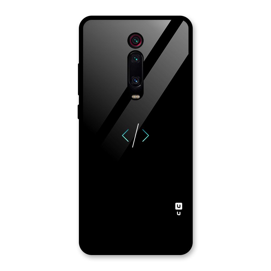 Minimal Dark Coding Glass Back Case for Redmi K20 Pro
