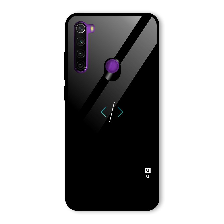 Minimal Dark Coding Glass Back Case for Redmi Note 8