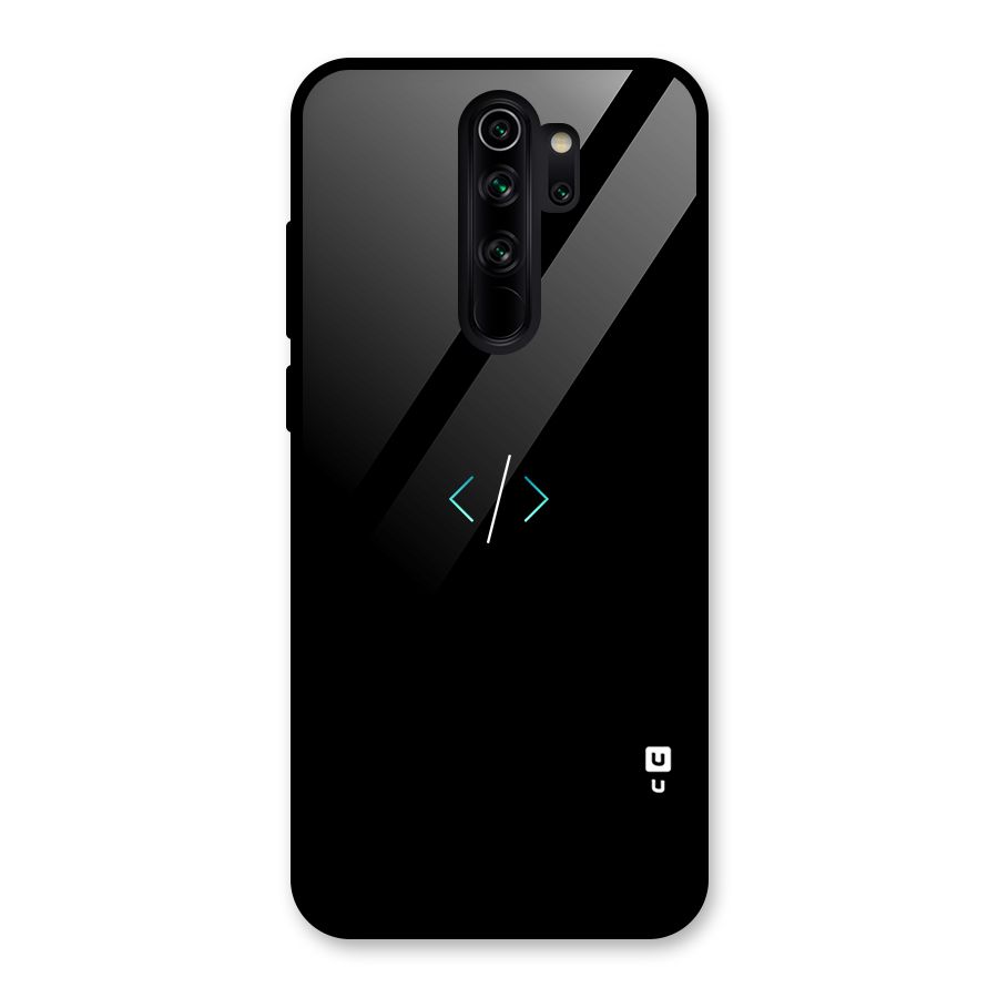 Minimal Dark Coding Glass Back Case for Redmi Note 8 Pro
