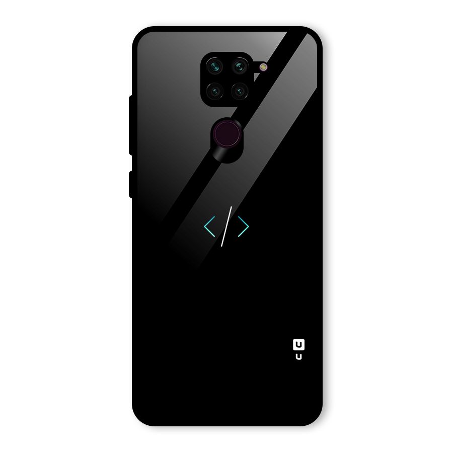 Minimal Dark Coding Glass Back Case for Redmi Note 9