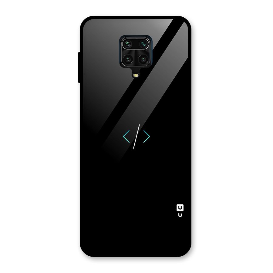 Minimal Dark Coding Glass Back Case for Redmi Note 9 Pro Max