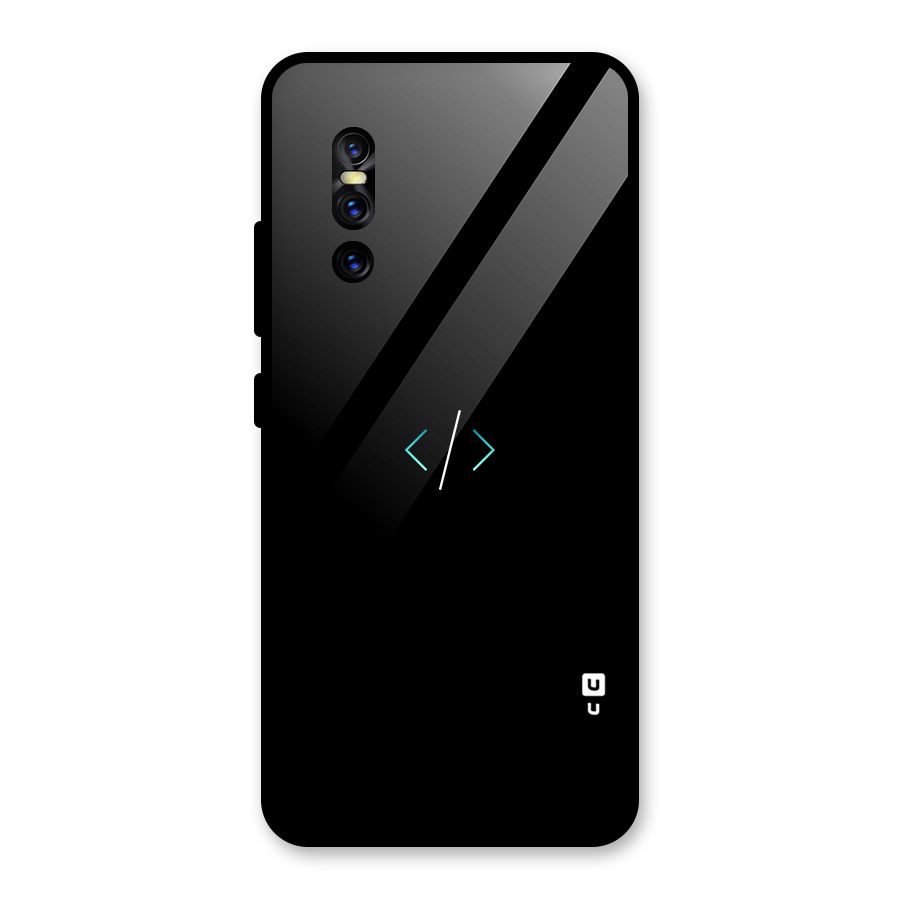 Minimal Dark Coding Glass Back Case for Vivo V15 Pro