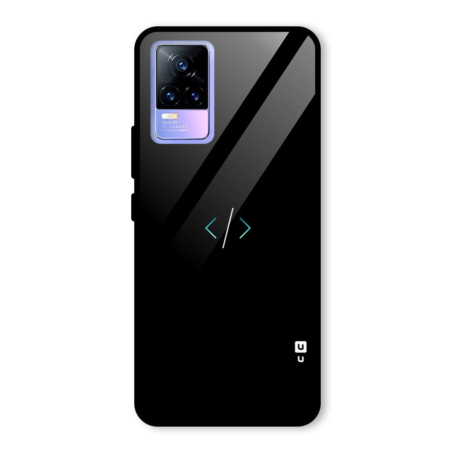 Minimal Dark Coding Glass Back Case for Vivo Y73