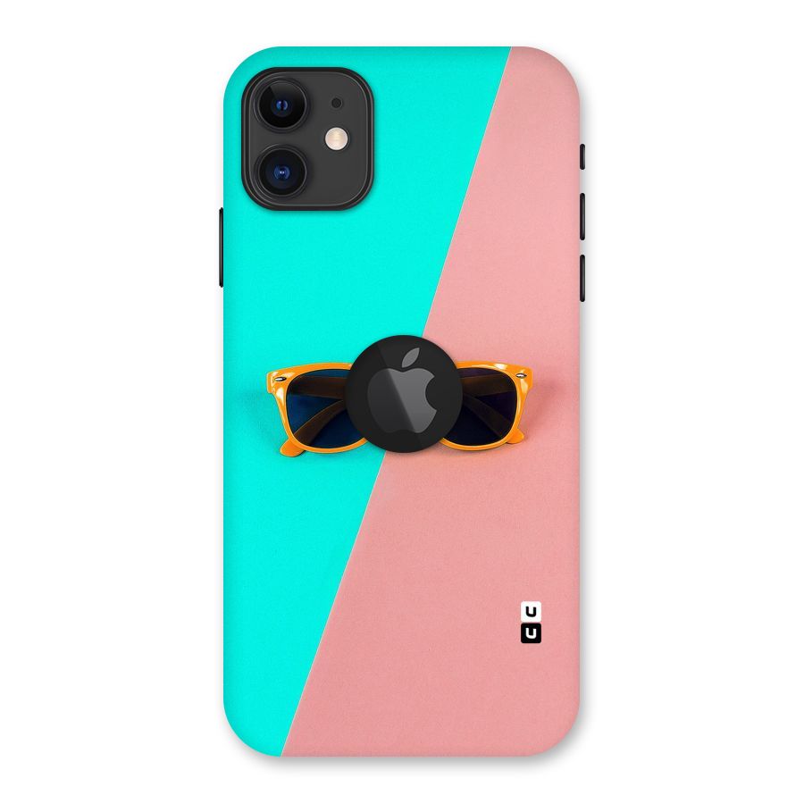 Minimal Glasses Back Case for iPhone 11 Logo Cut