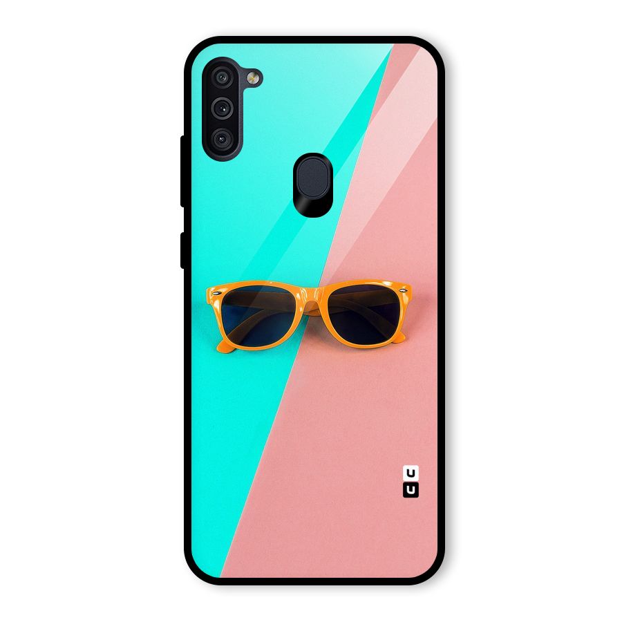Minimal Glasses Glass Back Case for Galaxy M11