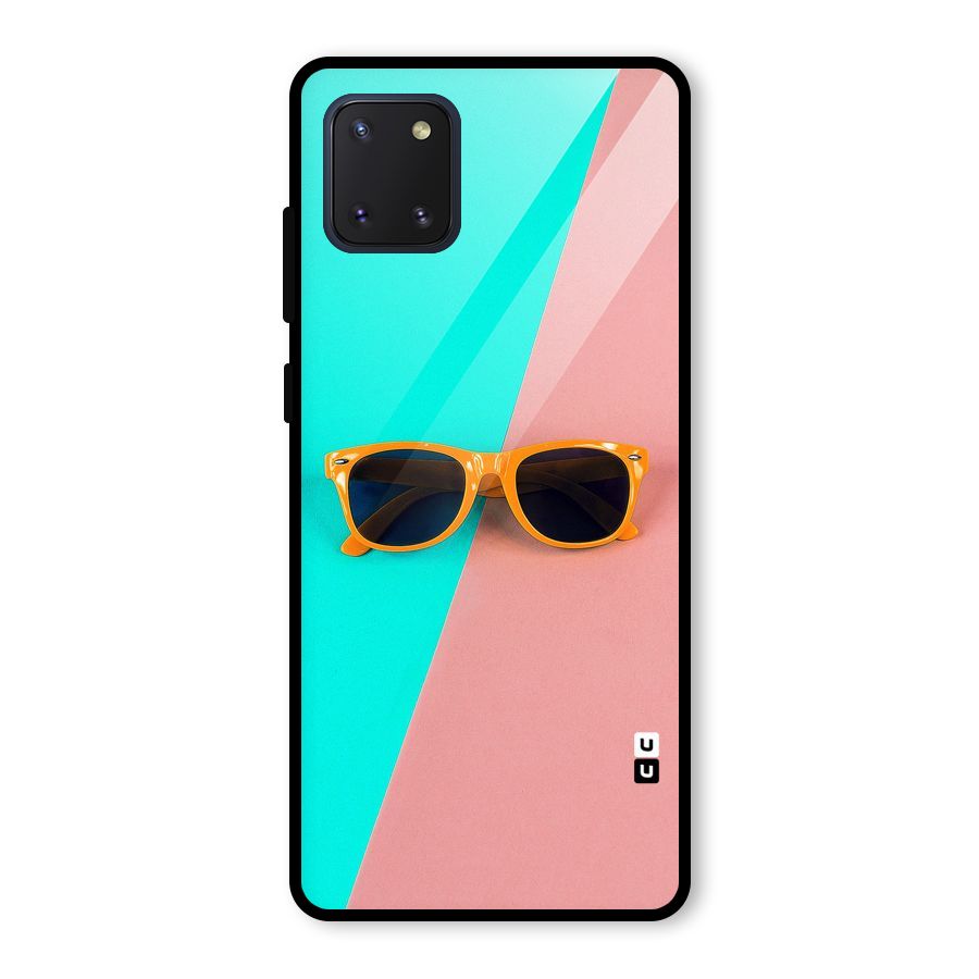 Minimal Glasses Glass Back Case for Galaxy Note 10 Lite
