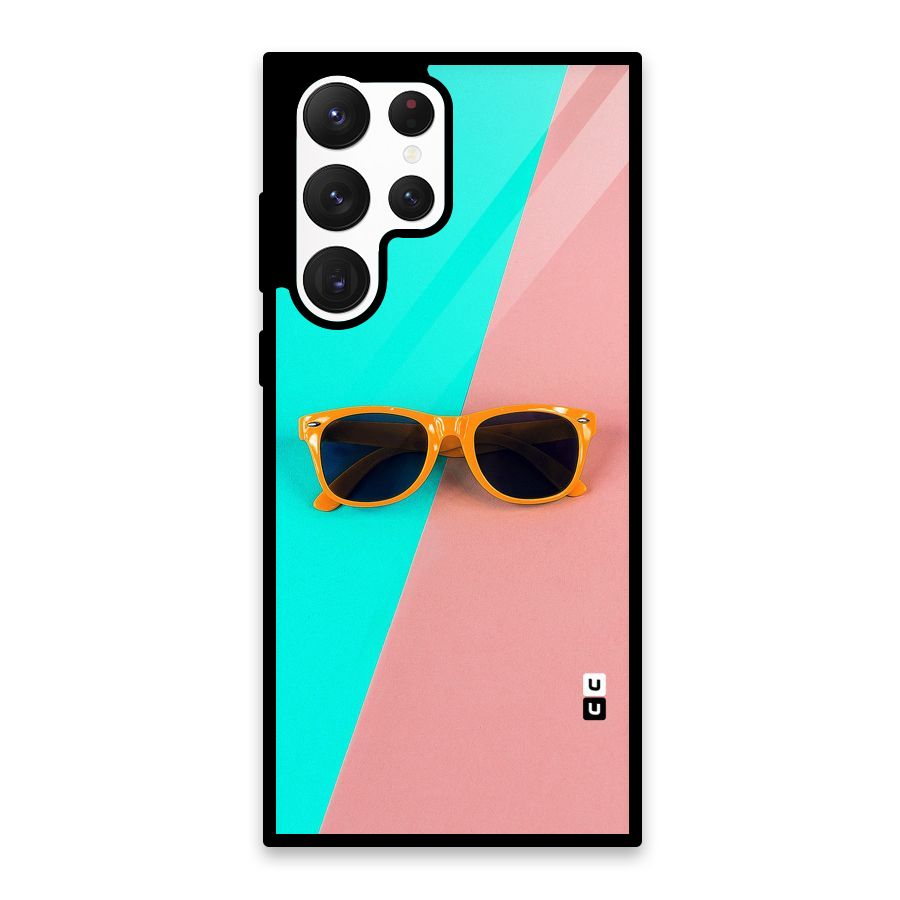 Minimal Glasses Glass Back Case for Galaxy S22 Ultra 5G