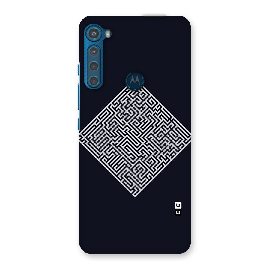 Minimal Maze Pattern Back Case for Motorola One Fusion Plus