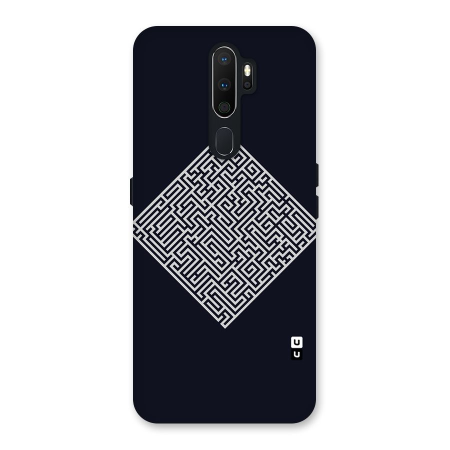 Minimal Maze Pattern Back Case for Oppo A5 (2020)