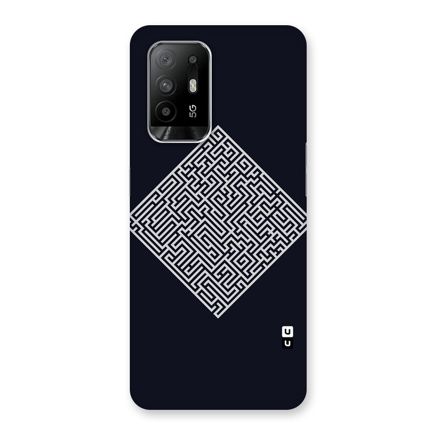 Minimal Maze Pattern Back Case for Oppo F19 Pro Plus 5G
