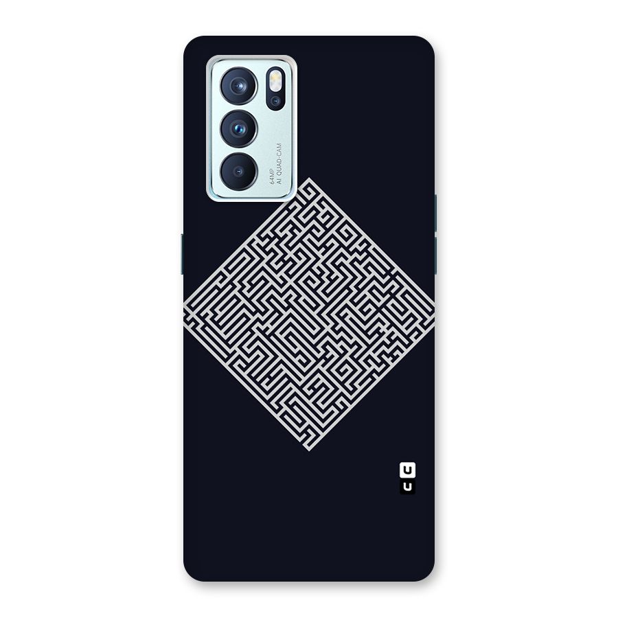 Minimal Maze Pattern Back Case for Oppo Reno6 Pro 5G