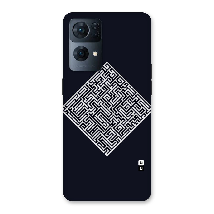 Minimal Maze Pattern Back Case for Oppo Reno7 Pro 5G