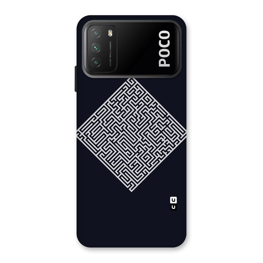 Minimal Maze Pattern Back Case for Poco M3