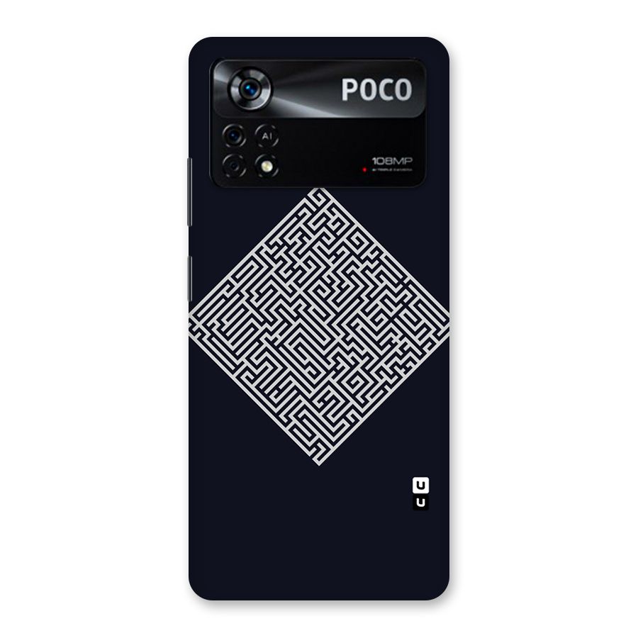 Minimal Maze Pattern Back Case for Poco X4 Pro 5G